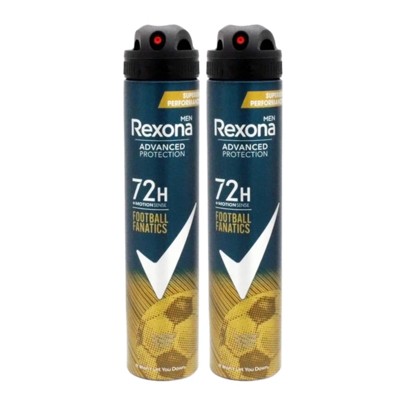 Rexona Men Advanced Football Fanatics 72H Deodorant Spray, 6.7 oz (Pack of 2)