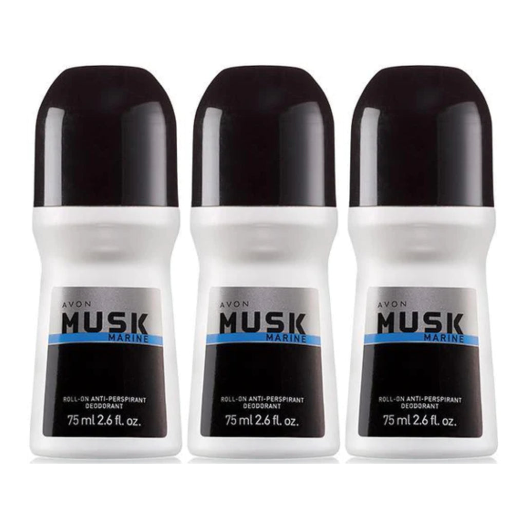 Avon Musk Marine Roll-On Antiperspirant Deodorant, 75 ml 2.6 fl oz (Pa ...