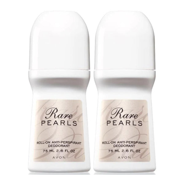 Avon Rare Pearls Roll-On Antiperspirant Deodorant, 75 ml 2.6 fl oz (Pack of 2)