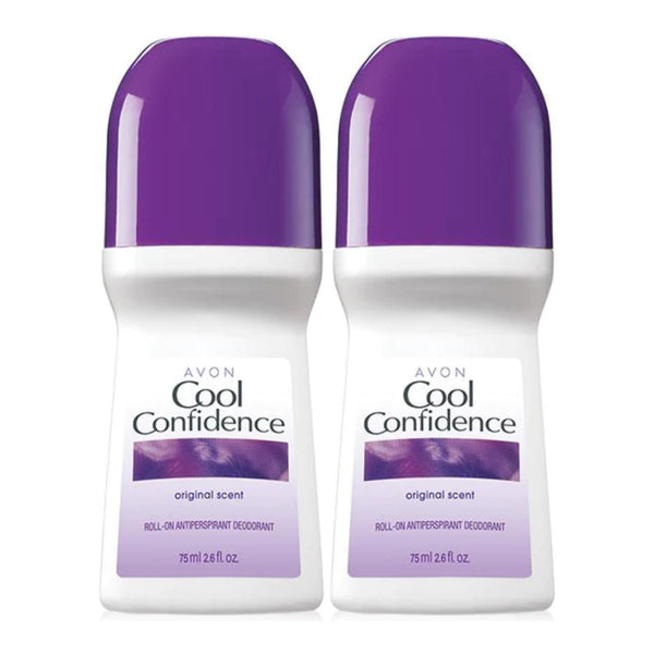 Avon Cool Confidence Original Roll-On Antiperspirant Deodorant 75ml (Pack of 2)