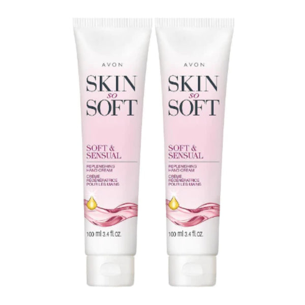Avon Skin So Soft - Soft & Sensual Replenishing Hand Cream, 100ml (Pack of 2)