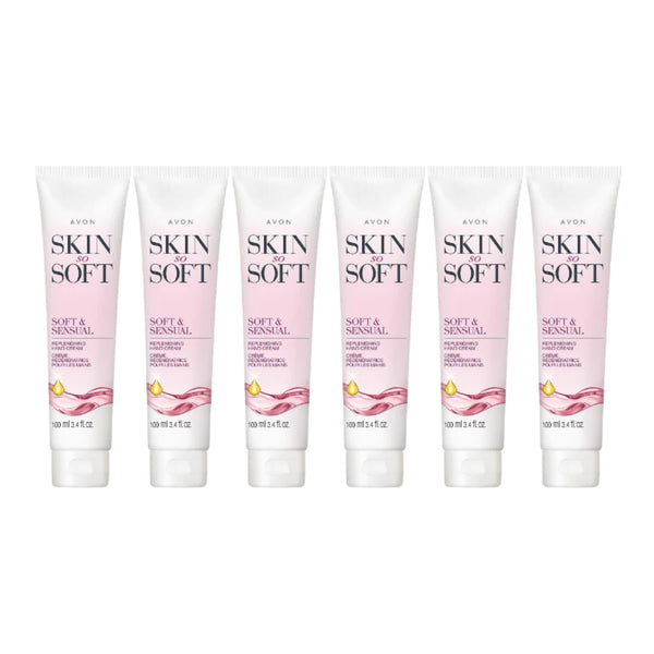 Avon Skin So Soft - Soft & Sensual Replenishing Hand Cream, 100ml (Pack of 6)