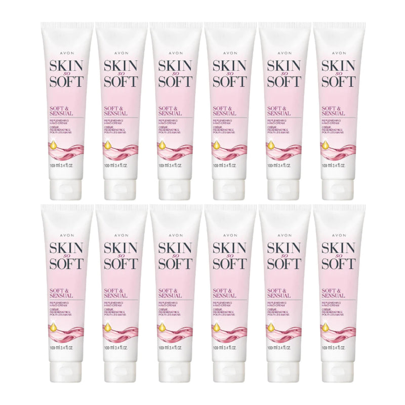 Avon Skin So Soft - Soft & Sensual Replenishing Hand Cream, 100ml (Pack of 12)