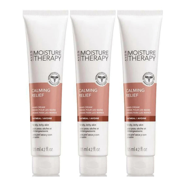 Avon Moisture Therapy - Calming Relief Hand Cream, 125ml (Pack of 3)