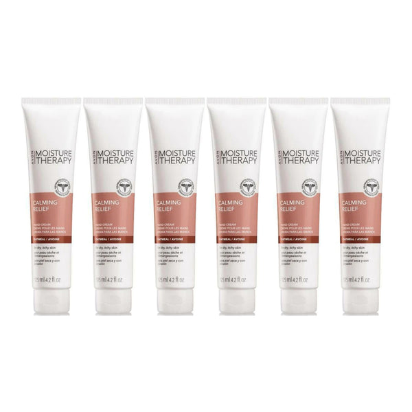 Avon Moisture Therapy - Calming Relief Hand Cream, 125ml (Pack of 6)