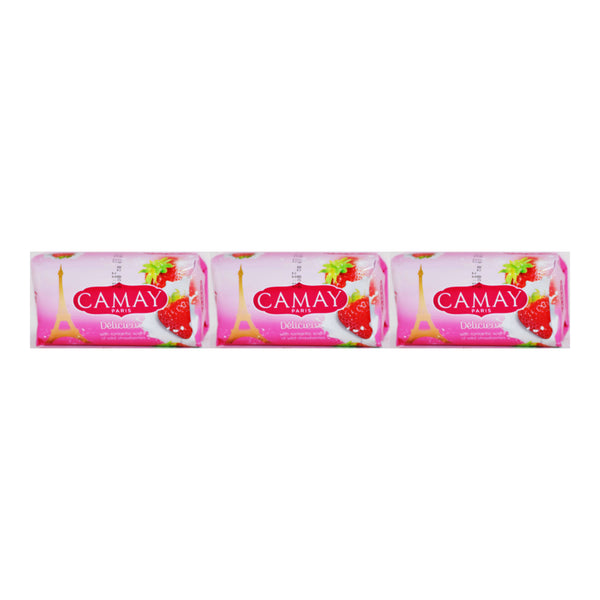 Camay Paris Delicieux Wild Strawberries Scent Beauty Bar Soap, 170g (Pack of 3)