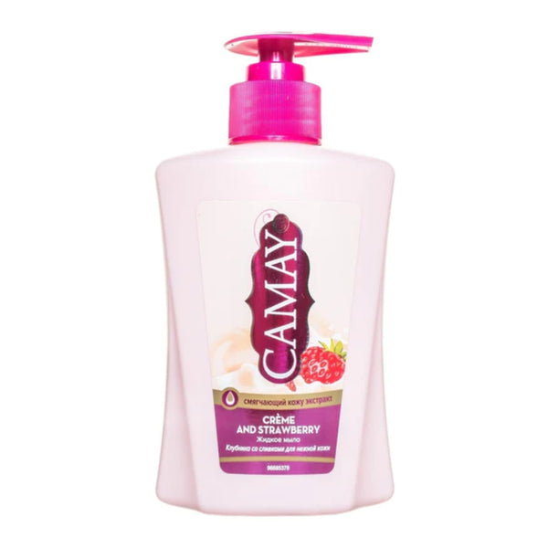 Camay Creme & Strawberry Liquid Soap, 225 ml