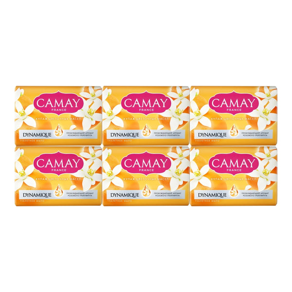 Camay France Dynamique Beauty Bar Soap, 85gm (Pack of 6)