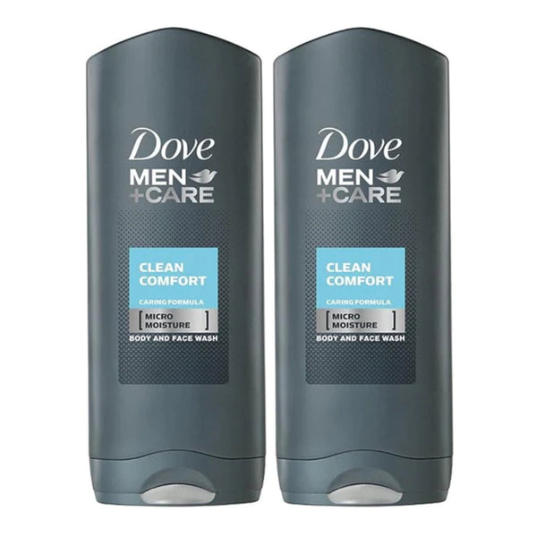 Dove Men+Care - Clean Comfort Caring Body Wash, 250ml (Pack of 2)