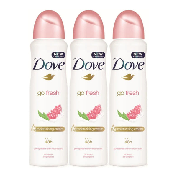 Dove Go Fresh Pomegranate & Lemon Anti-Perspirant Spray, 150 ml (Pack of 3)