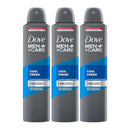 Dove Men+Care Cool Fresh Antiperspirant Deodorant Body Spray, 150ml (Pack of 3)