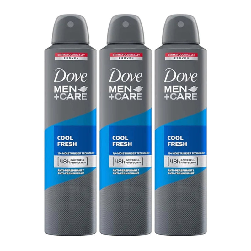 Dove Men+Care Cool Fresh Antiperspirant Deodorant Body Spray, 150ml (Pack of 3)