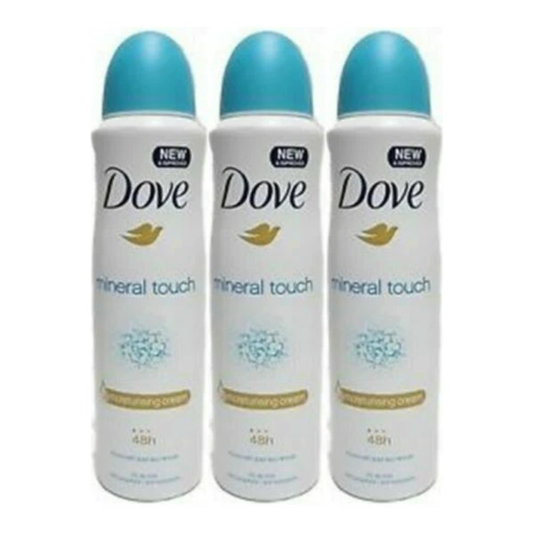 Dove Mineral Touch Anti-Perspirant Deodorant Body Spray, 150 ml (Pack of 3)