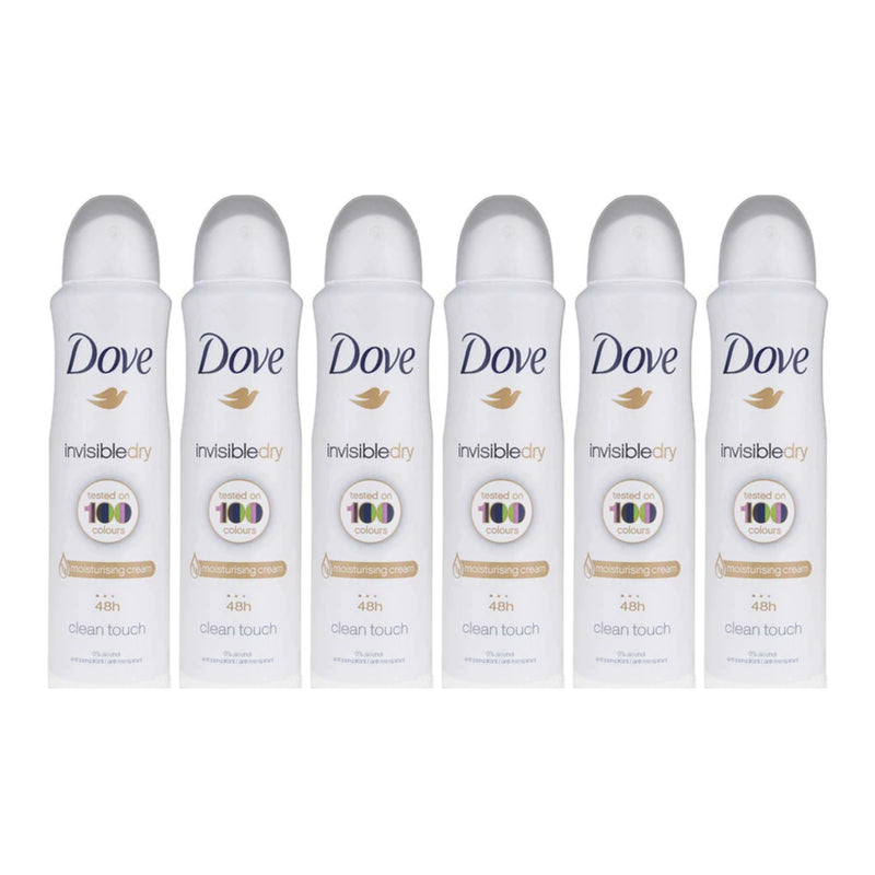 Dove Invisible Dry Clean Touch Deodorant Body Spray, 150 ml (Pack