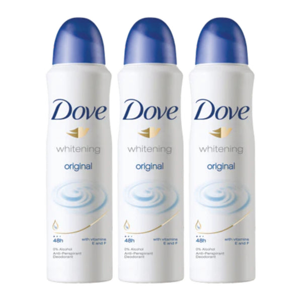 Dove Original Deodorant Body Spray, 150 ml (Pack of 3)
