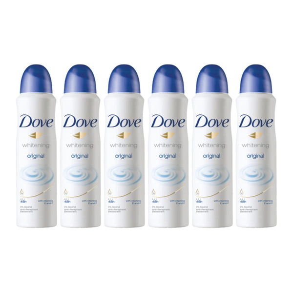 Dove Original Deodorant Body Spray, 150 ml (Pack of 6)