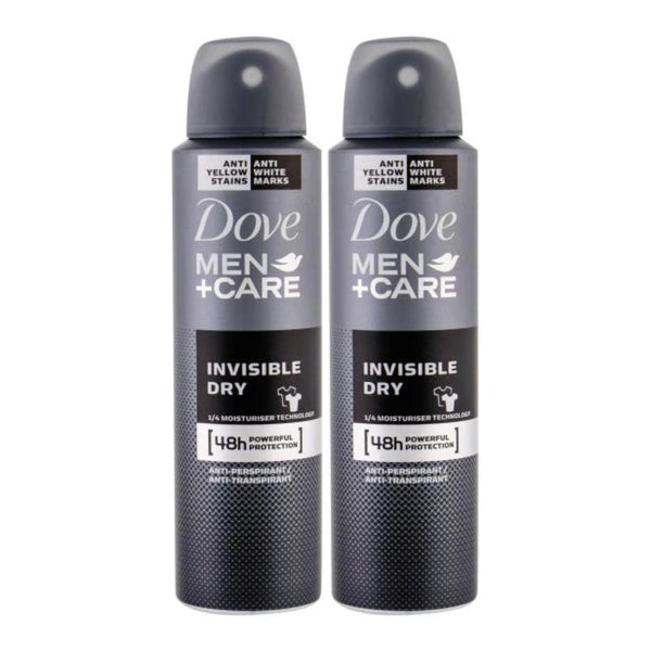 Dove Men+Care Invisible Dry Deodorant Body Spray, 150ml (Pack of 2)