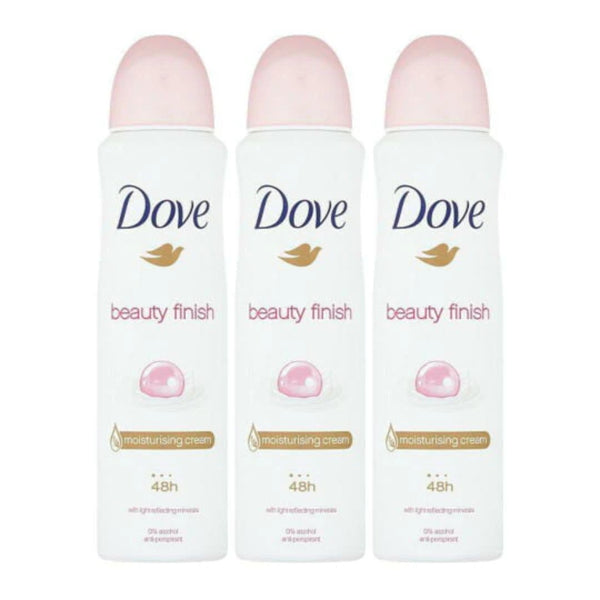 Dove Beauty Finish Anti-Perspirant Deodorant Body Spray, 150ml (Pack of 3)