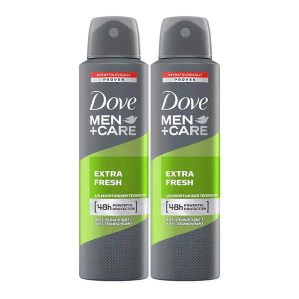 Dove Men+Care Extra Fresh Deodorant Body Spray, 150ml (Pack of 2)