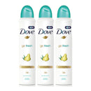 Dove Go Fresh Pear & Aloe Vera Deodorant Body Spray, 150ml (Pack of 3)