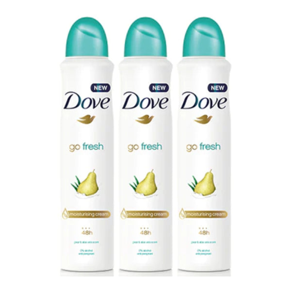 Dove Go Fresh Pear & Aloe Vera Deodorant Body Spray, 150ml (Pack of 3)