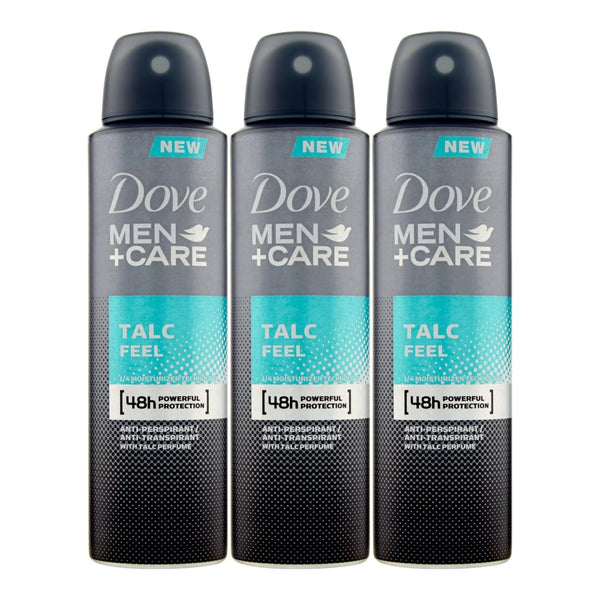 Dove Men+Care Talc Feel 48 Hour Deodorant Body Spray, 150ml (Pack of 3)
