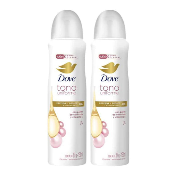 Dove Uniform Tone w/ Calendula Oil & Vitamin E Body Spray, 150 ml (Pack of 2)