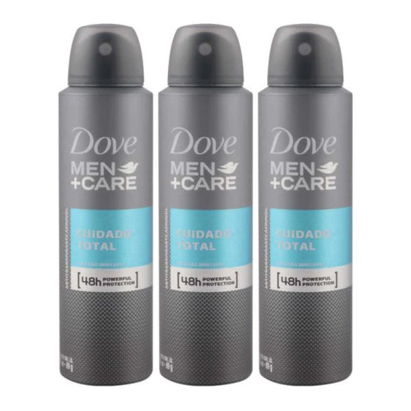 Dove Men+Care Total Care (Cuidado Total) Deodorant Spray, 150ml (Pack of 3)