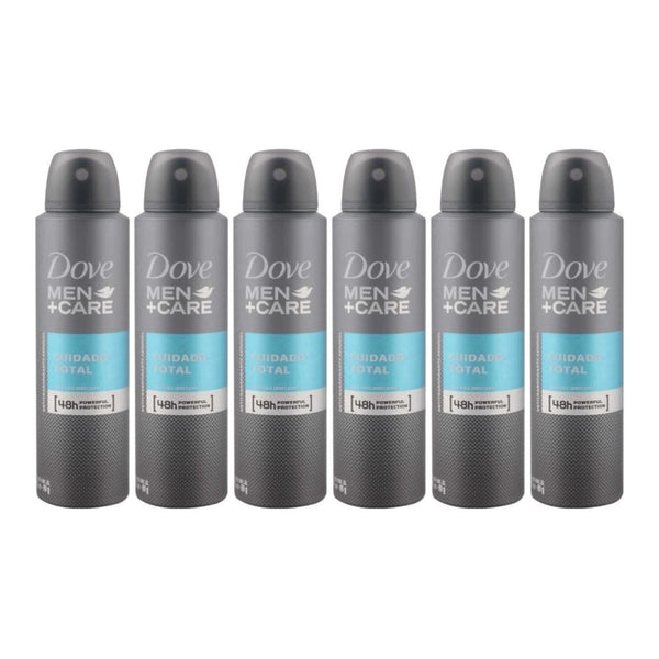 Dove Men+Care Total Care (Cuidado Total) Deodorant Spray, 150ml (Pack of 6)