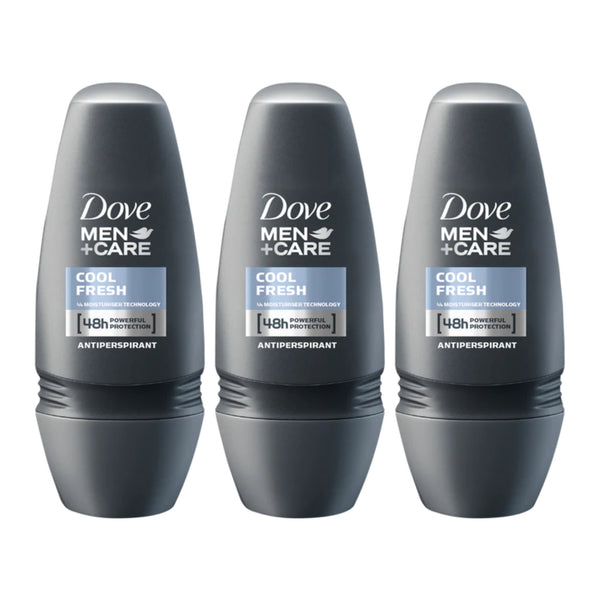 Dove Men + Care Cool Fresh Antiperspirant Roll On Deodorant, 50ml (Pack of 3)