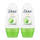 Dove Go Fresh Cucumber Green Tea Scent Antiperspirant Roll On, 50ml (Pack of 2)