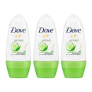 Dove Go Fresh Cucumber Green Tea Scent Antiperspirant Roll On, 50ml (Pack of 3)