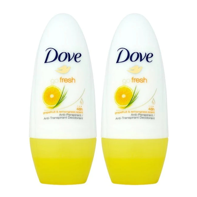 Dove Go Fresh Grapefruit & Lemongrass Antiperspirant Roll On, 50ml (Pack of 2)