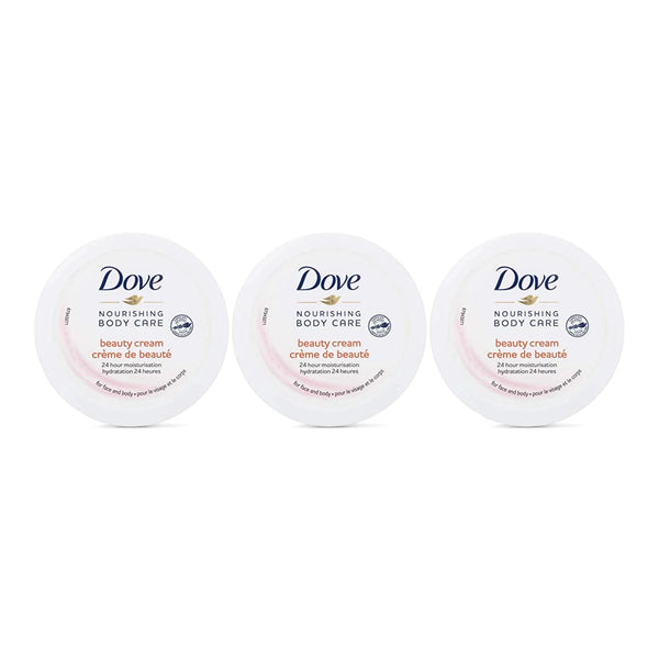 Dove Nourishing Body Care Beauty Cream for Face & Body, 50ml (Pack of 3)