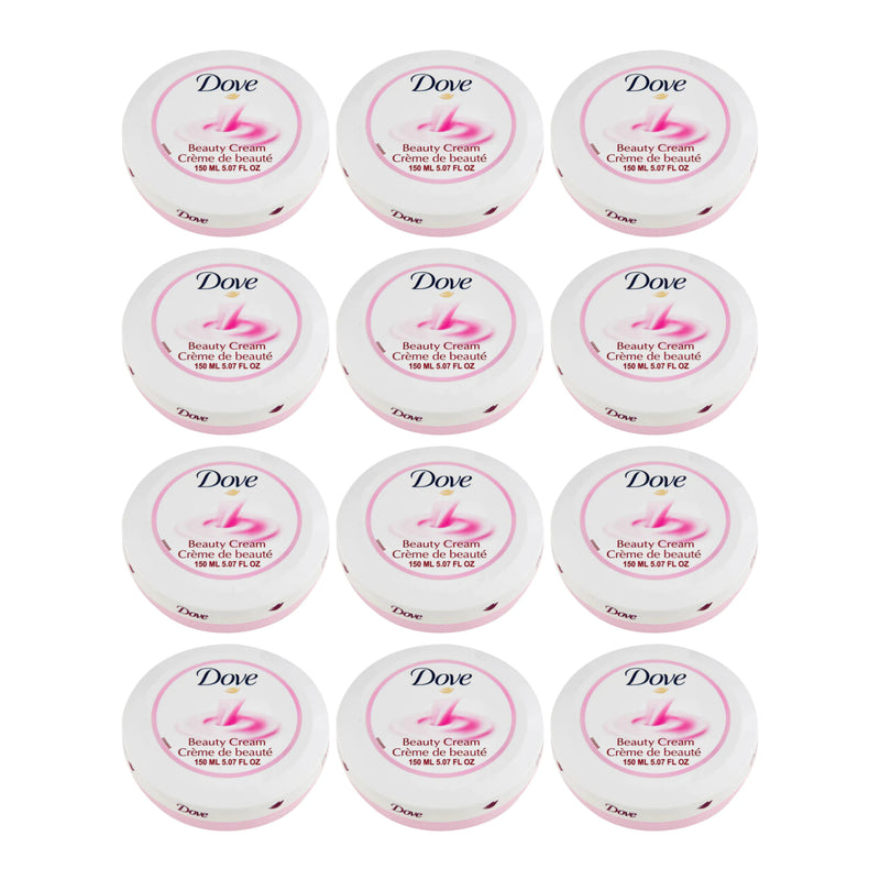 Dove Nourishing Body Care Beauty Cream for Face & Body, 150ml (Pack of 12)