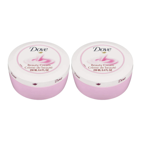 Dove Nourishing Body Care Beauty Cream for Face & Body, 250ml (Pack of 2)