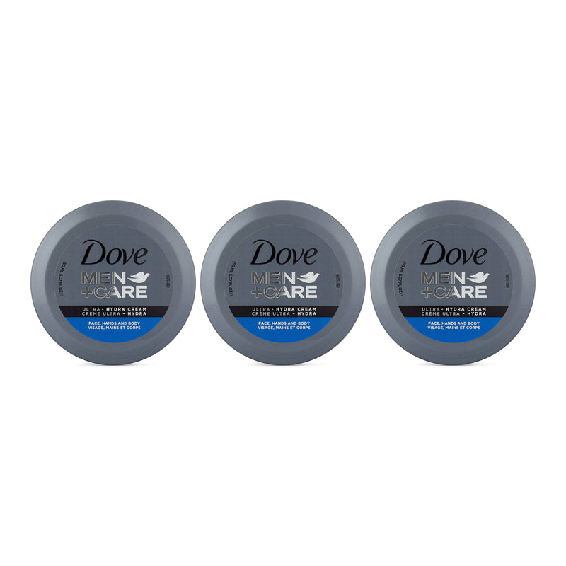 Dove Men+Care Ultra-Hydra Cream (Face, Hands & Body), 150ml (Pack of 3)