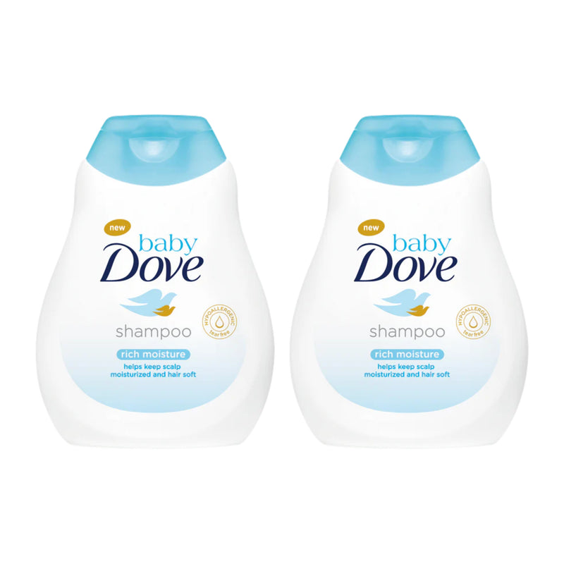 Baby Dove Rich Moisture Shampoo 100% Skin Natural Nutrients, 200ml (Pack of 2)