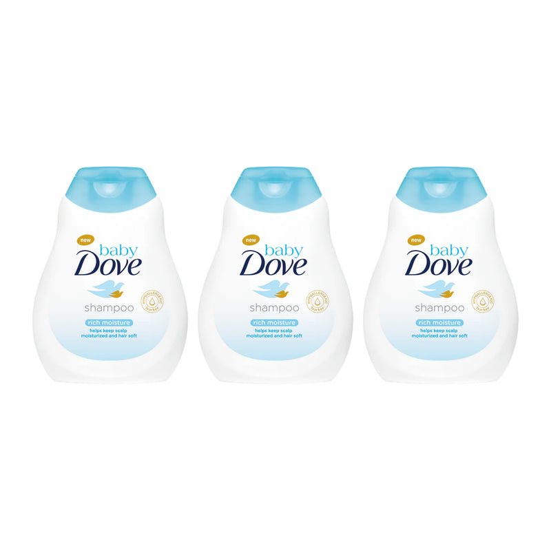 Baby Dove Rich Moisture Shampoo 100% Skin Natural Nutrients, 200ml (Pack of 3)