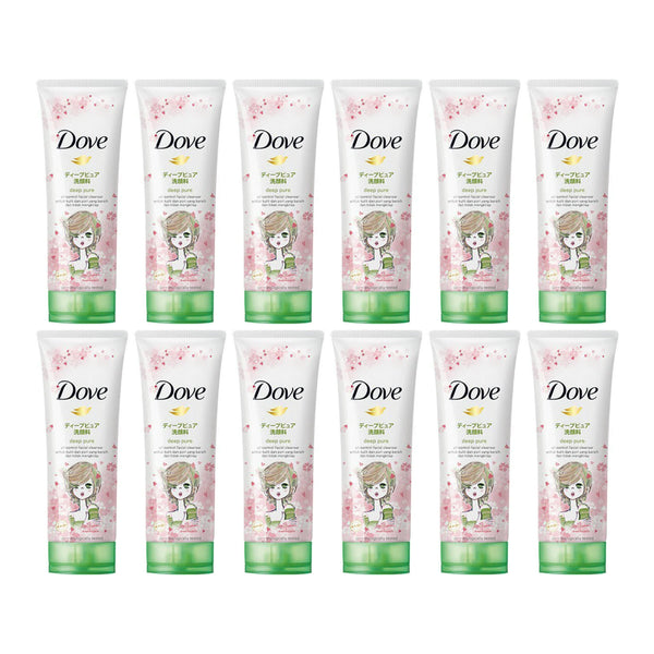Dove Deep Pure Oil Control Facial Cleanser w/ Sakura, 100g (Pack of 12)