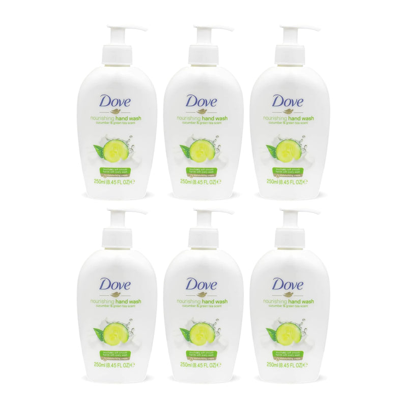 Dove Nourishing Cucumber & Green Tea Scent Hand Wash, 250ml (Pack of 6)