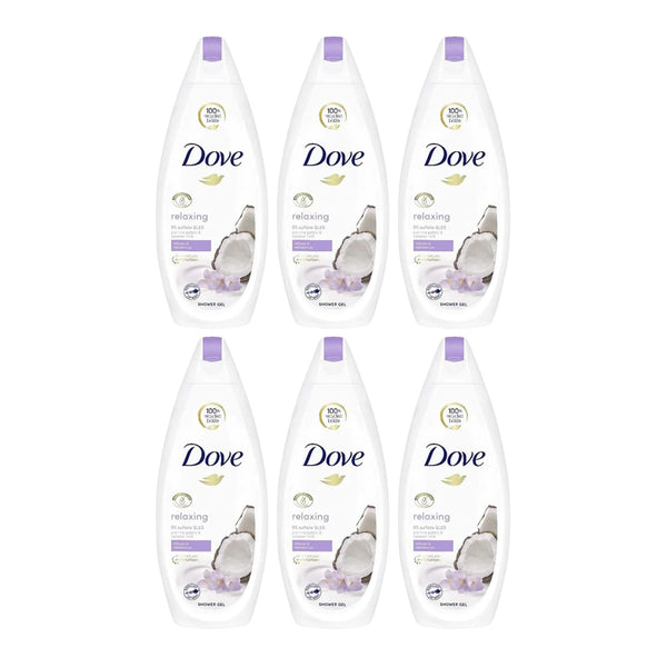 Dove Relaxing Jasmine Petals & Coconut Milk Shower Gel, 16.9oz (Pack of 6)