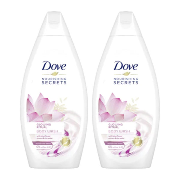 Dove Glowing Ritual Lotus Flower Extract & Rice Water Wash, 16.9oz (Pack of 2)