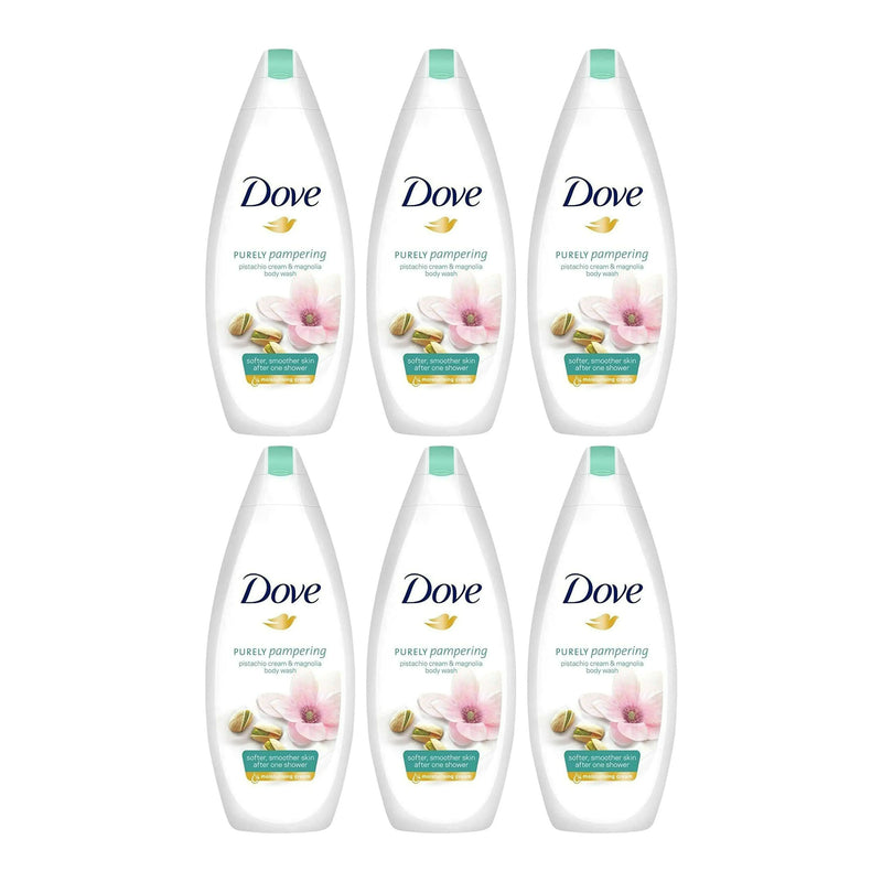 Dove Pistachio Cream & Magnolia Body Wash, 16.9oz (Pack of 6)