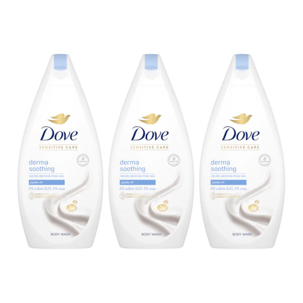 Dove Sensitive Care Derma Soothing w/ Jojoba Oil Body Wash, 16.9oz (Pack of 3)