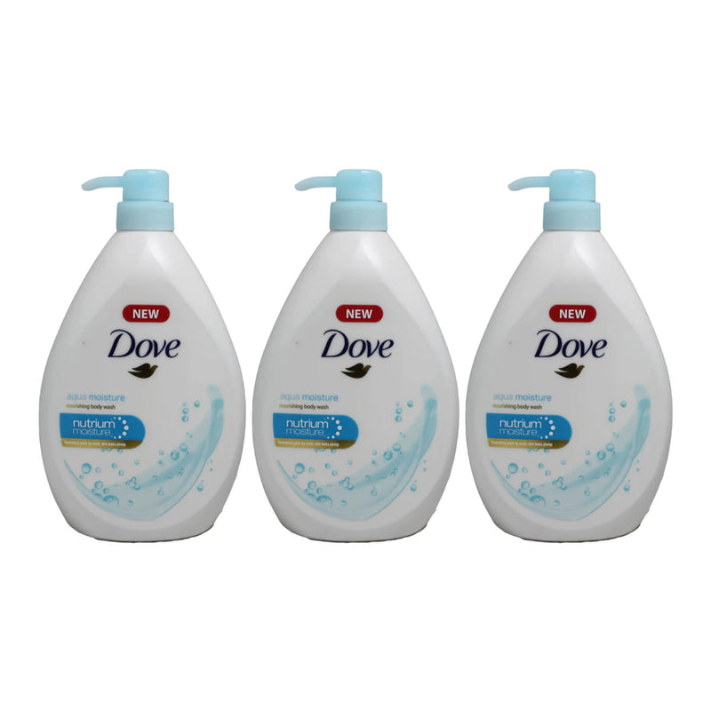 Dove Aqua Moisture Nourishing Body Wash, 16.9oz (Pack of 3)