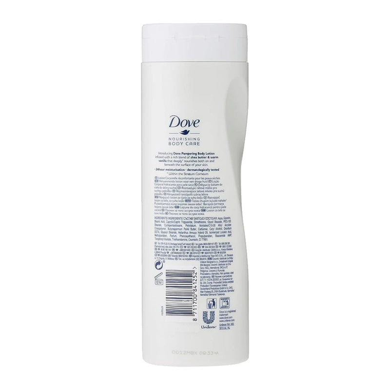 Dove Pampering Shea Butter & Vanilla Body Lotion, 250ml (Pack of 12)