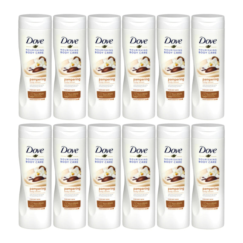 Dove Pampering Shea Butter & Vanilla Body Lotion, 250ml (Pack of 12)