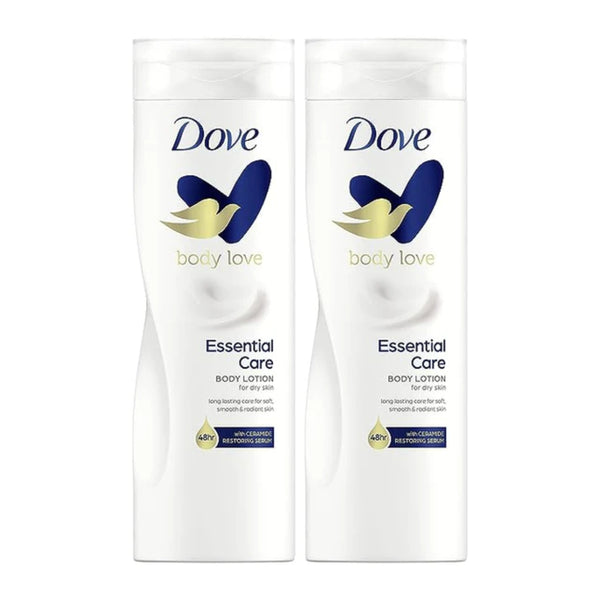 Dove Body Love Essential Care Body Lotion For Dry Skin, 400ml (Pack of 2)