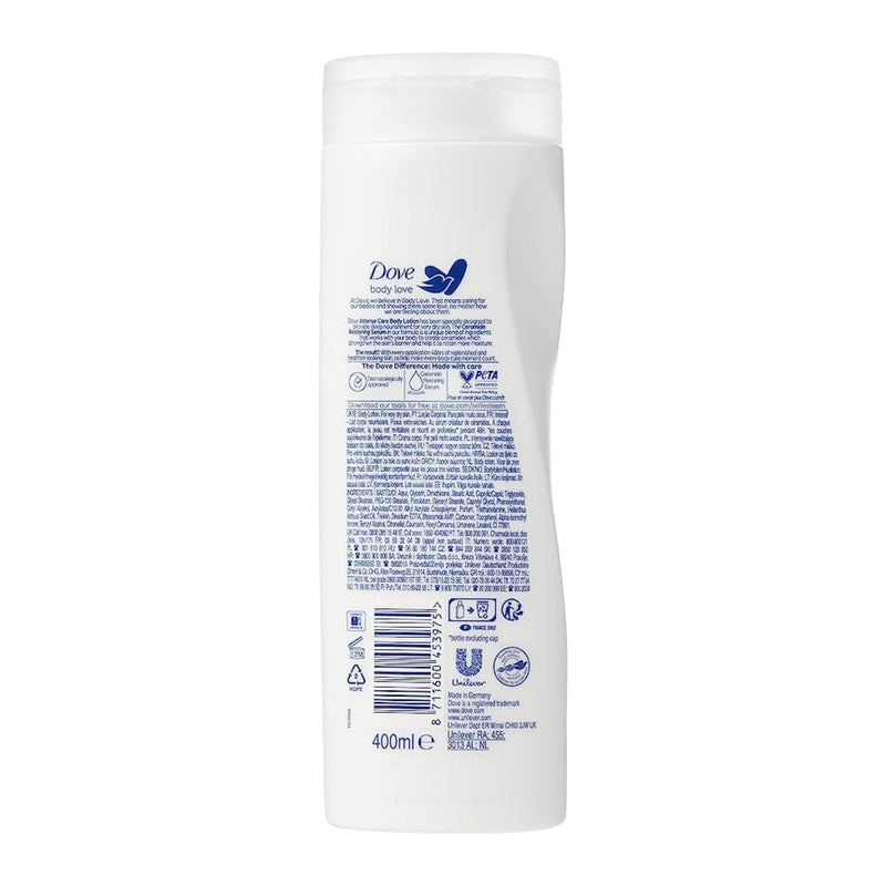 Dove Intensive Creamy Body Lotion For Very Dry Skin, 400ml (Pack of 12)